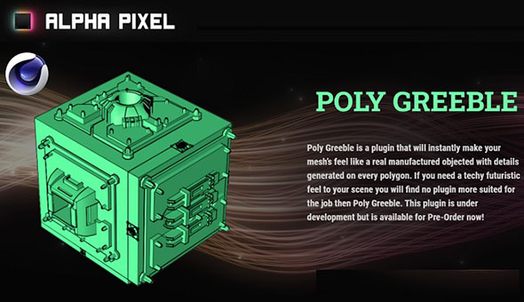 未来科幻多边形城市预设C4D插件 Poly Greeble 1.3 for Cinema 4D R15-S26