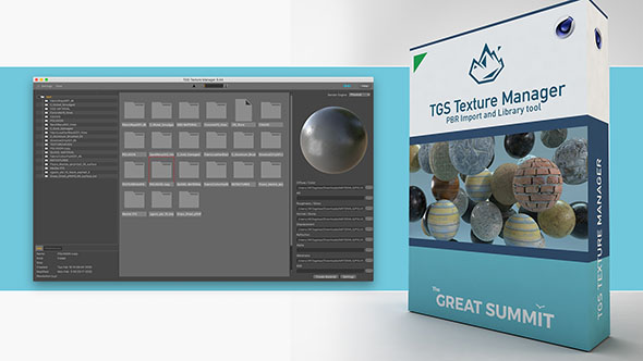 PBR纹理贴图材质管理器C4D插件 TGS – Texture Manager Plugin v1.8.1 for Cinema4D R23 Win