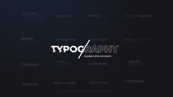 Pr预设-16组现代故障标题字幕动画预设