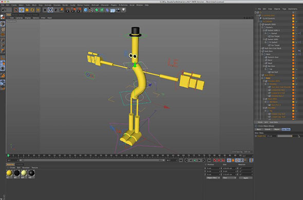 GSG灰猩猩C4D角色动画装配绑定基础Cinema 4D教程