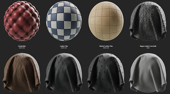 437个皮革面料塑料橡胶Substance材质预设-图片1