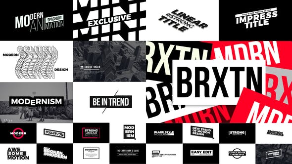 FCPX插件-时尚文本动画创意定格文字标题字幕条动画