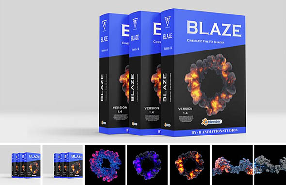 Blender火焰烟雾特效插件 Blaze V3.0