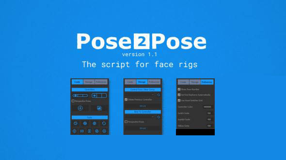 AE脚本-MG动画人物脸部面部绑定 Gumroad Pose2Pose V1.1.0