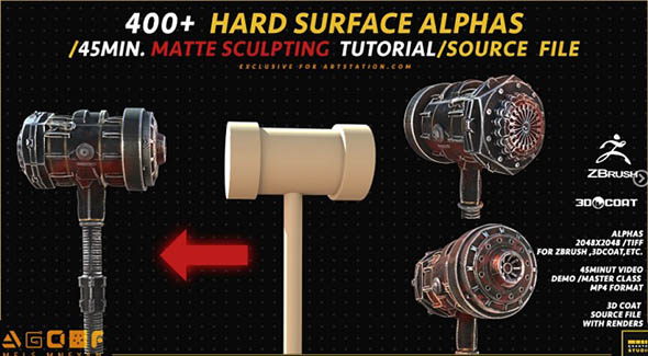 400+Alpha深度硬面贴图材质TIF格式