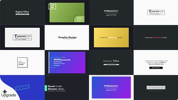 AE模板-简洁动态文字标题排版字幕动画 Titles