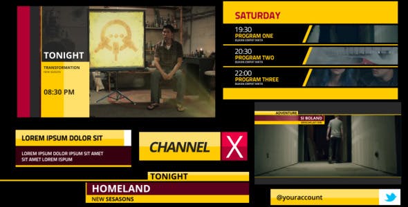 AE模板-电影视频标题电视栏目包装片头