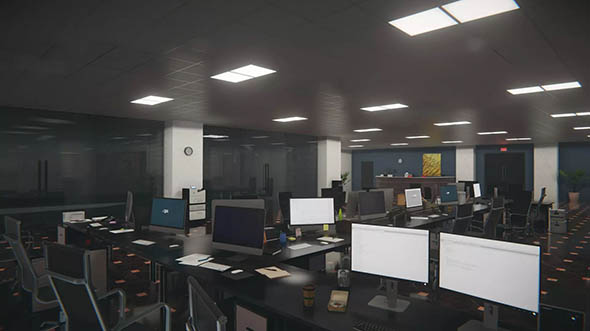 3D环境办公室安全室Unity资源包 QA Office and Security Room v1.1