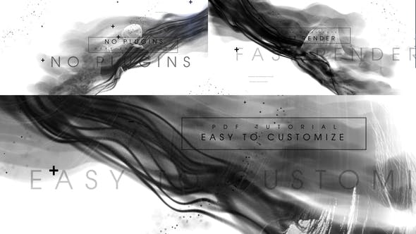 AE模板-抽象双重影黑白故障情感简介视频片头