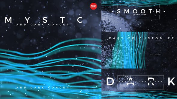 AE模板-抽象粒子线条场景文字标题视频片头