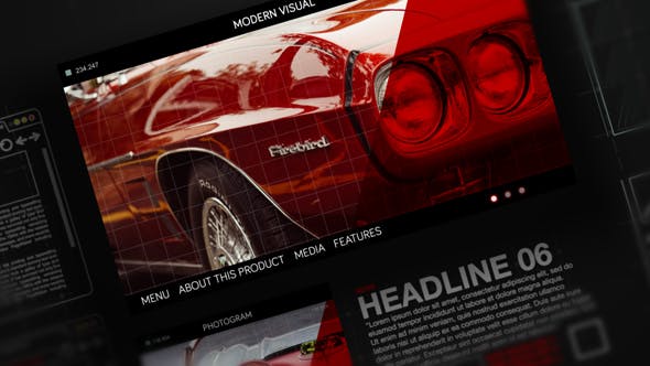 AE模板-创意设计图形科技感HUD风格视频展示片头