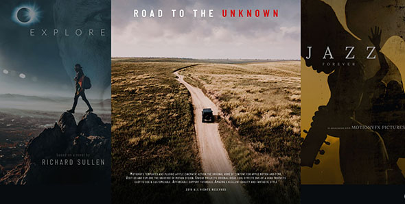 FCPX插件-50种精美电影预告片开场结尾文字标题排版动画