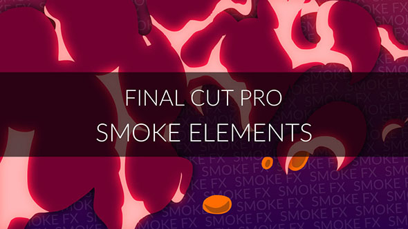 FCPX插件-16个手绘卡通烟雾元素MG动画