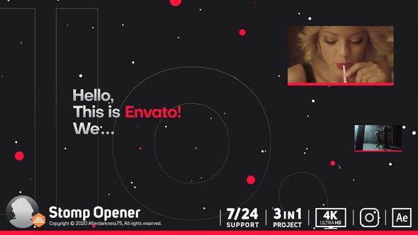 AE模板-创意文字图形图片快闪开场片头