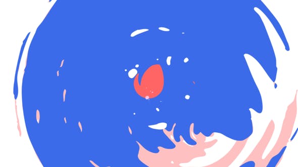 AE模板-可爱卡通风格液体图形logo动画