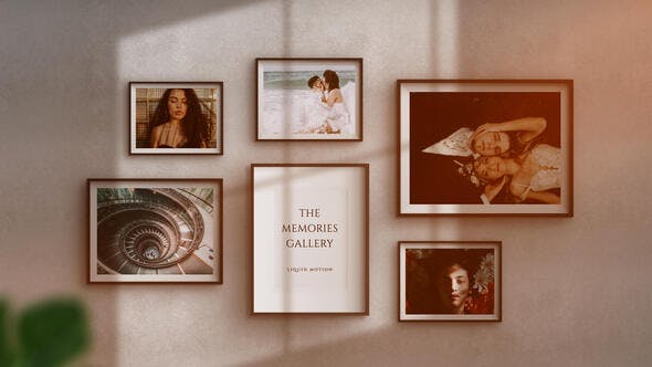 AE模板-温暖怀旧纪念日相框照片回忆视频片头