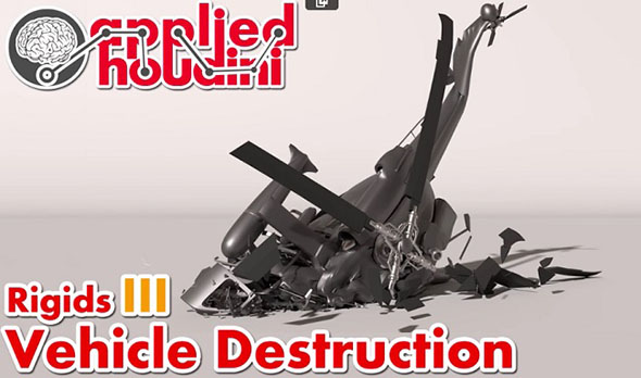 Houdini 刚体动力学直升机坠毁特效视频教程第3卷