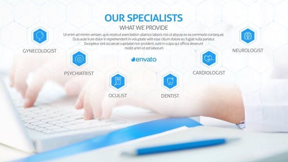 AE模板-医院医疗中心医生药物图形宣传片头