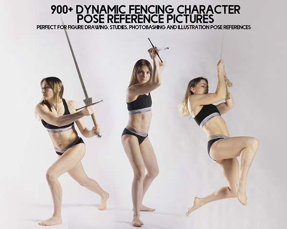 900+动态击剑角色姿势参考图片-图片1