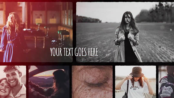 FCPX插件-美丽漏光浪漫情人节照片视频回忆片头