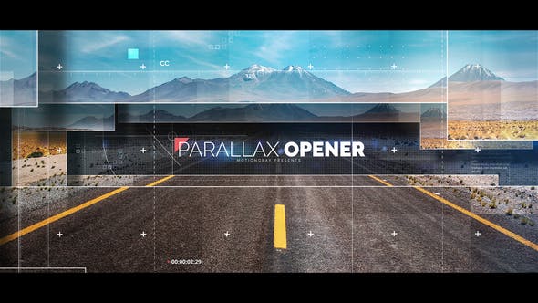 AE模板-优雅三维视差图片视频展示开场 Parallax Opener