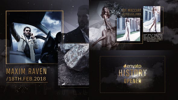 AE模板-大气人物介绍回忆历史包装开场片头