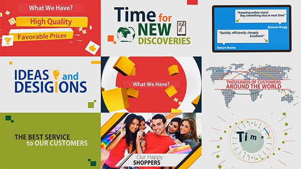 AE模板-网上商店促销宣传介绍动画片头 Web Store Promo