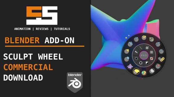 雕刻快捷小功能面板Blender插件 Sculpt Wheel v0.5 For Blender 2.83+
