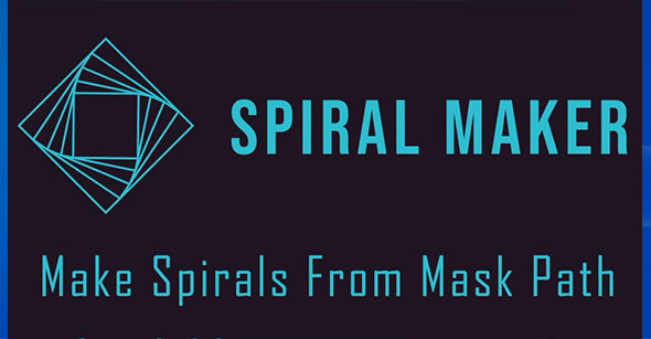从蒙版路径创建螺旋图案动画AE脚本 AEScripts Spiral Maker v1.0.1 Win/Mac+使用教程