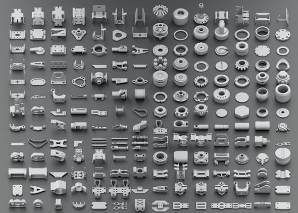 零件硬面3D模型 MAX/FBX/OBJ格式