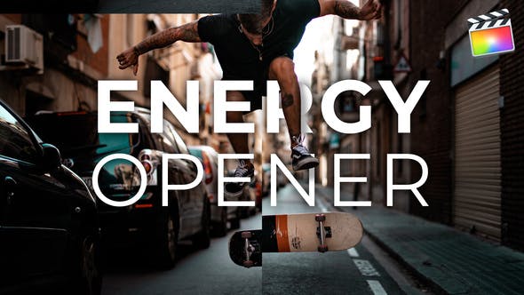 FCPX模板-时尚节奏感多用途文字图片开场片头 Clean & Energy Intro
