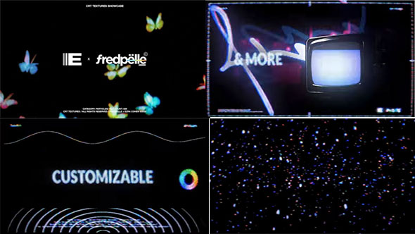 254种独特复古故障粒子编码倒计时元素叠加4K视频素材