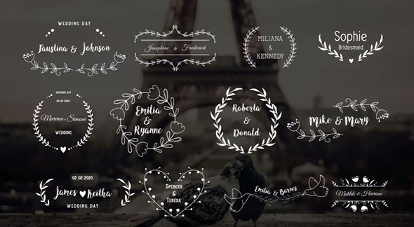 FCPX插件-优雅婚礼爱情故事文字标题字幕预设 Elegant Wedding Titles