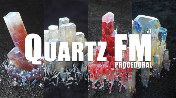 C4D晶体水晶模型预设 TFM – Quartz FM + Octane和Redshift渲染器使用教程-图片1