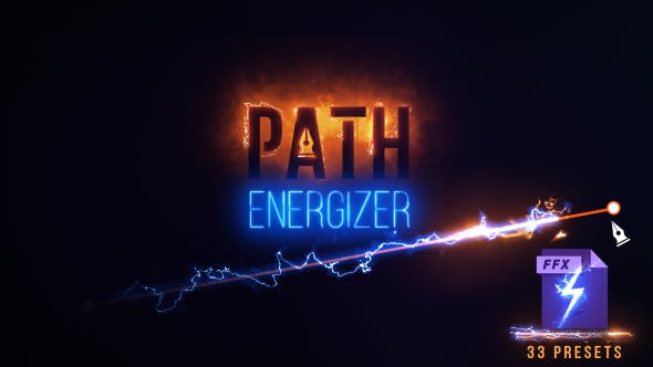 AE预设-多彩能量路径线条激光电流特效动画 Path Energizer