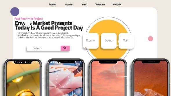 AE模板-时尚手机应用程序APP介绍宣传片头 Apps Mobile Corporate