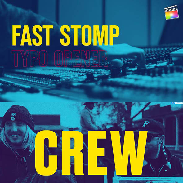 FCPX插件-节奏感文字图片视频快闪片头模板