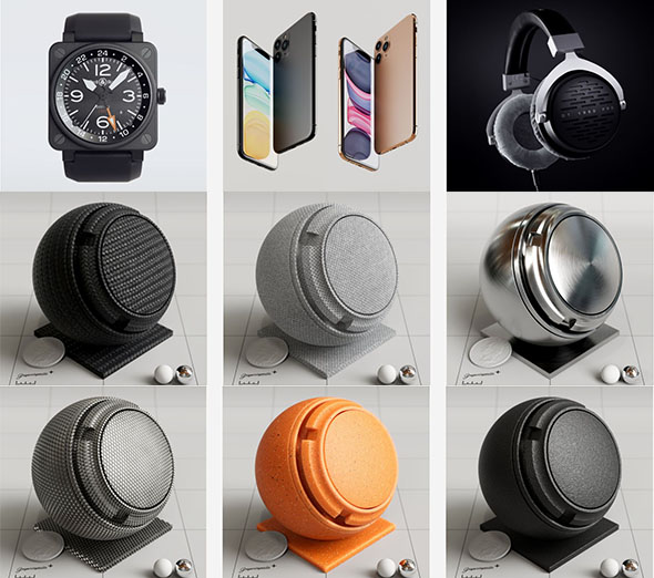 GSG 86种高质量C4D 阿诺德渲染器数码产品渲染材质预设-图片1