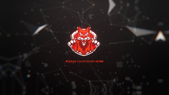 AE模板-Plexus粒子点线图形背景倒计时Logo动画开场 Plexus Countdown Intro