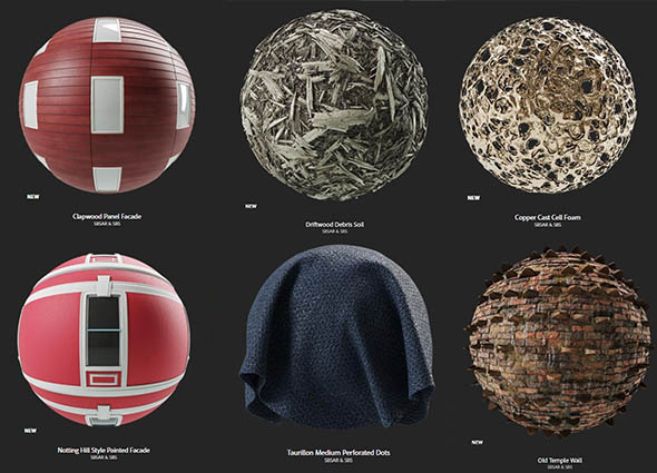 123组大理石瓷砖地砖Substance笔刷材质预设 sbsar文件格式 25