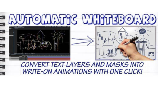 自动手绘动画AE脚本 Automatic Whiteboard v1.0
