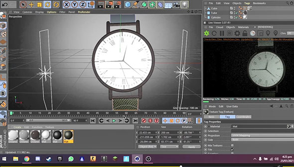 C4D Octane渲染器手表材质灯光渲染教程