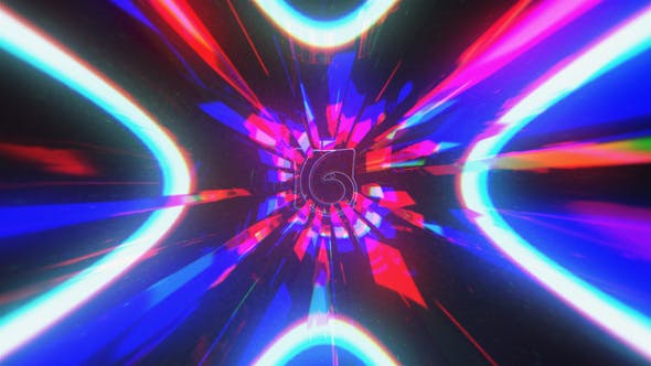 AE模板-科技感色彩分离扭曲失真Logo动画