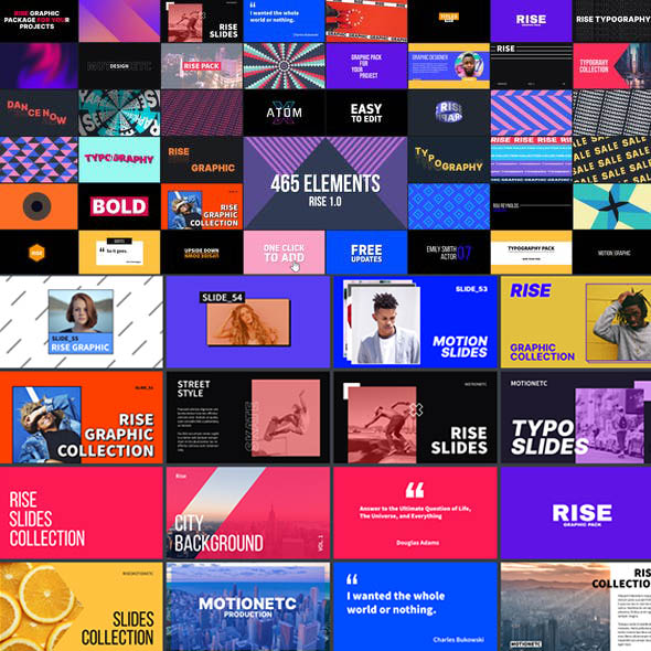 AE脚本-465组创意图形文字标题排版字幕条背景动画预设-图片1