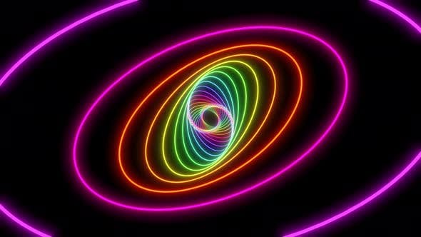 椭圆螺旋彩色隧道音乐视频游戏移动背景视频素材
