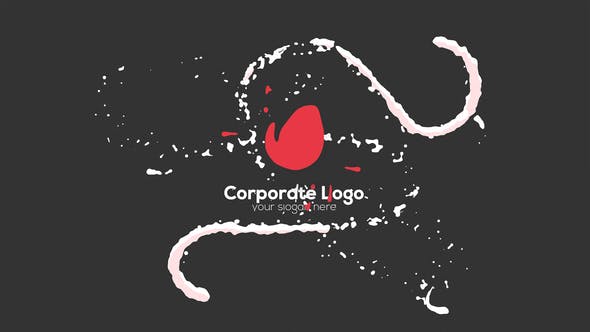 AE模板-简单时尚流体线条Logo动画 Liquid Logo
