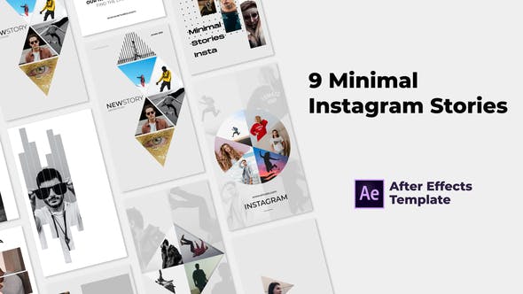 AE模板-社交媒体竖屏时尚图片文字包装动画