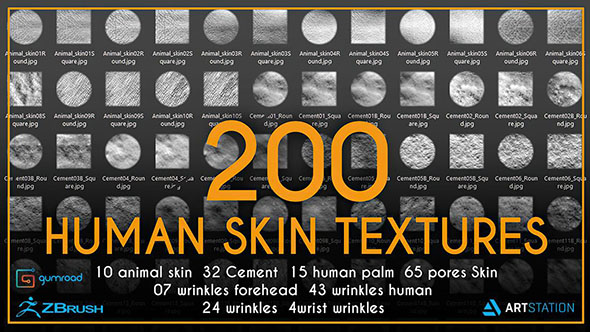 200种人物皮肤纹理贴图素材