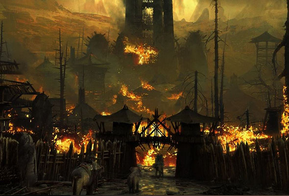 原始部落环境营地建筑场景3D模型-图片1