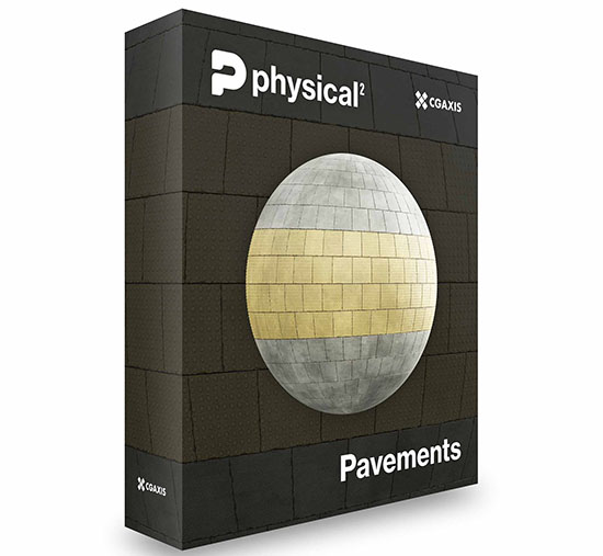 100组路面混凝土砖石PBR纹理贴图CGAxis第25卷-图片1